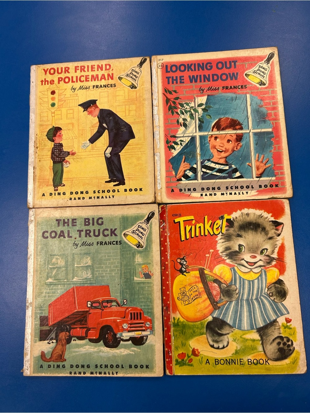 Vintage Children’s Book Lot of 4 – Ding Dong School & Trinket the Kitten (1950s)